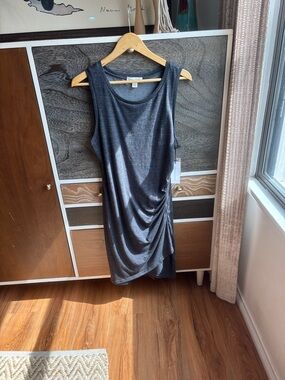 Treasure & Bond Charcoal Scoop Neck Tank Dress